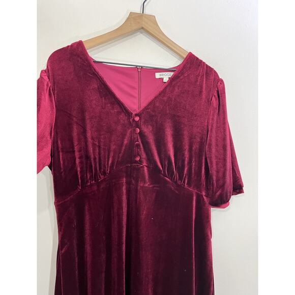 Witchy Romantic Vampire Regency Babydoll Velvet Dress L 90s Old Money Whimsigoth - Picture 3 of 16